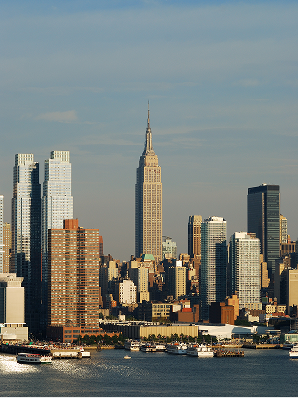 Vista dos edifícios em nova york