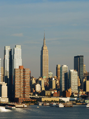 Vista dos edifícios em nova york