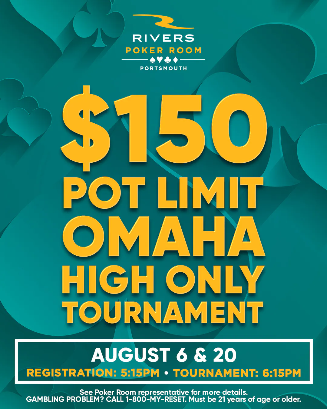 $150 Pot Limit Omaha