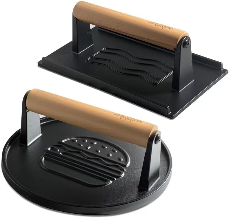 <h4>Cast Iron Burger Press</h4>