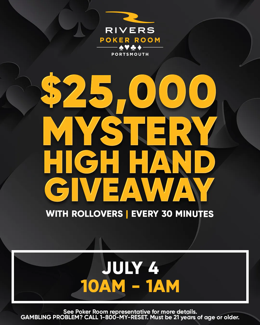 $25,000 Mystery High Hand Giveaway
