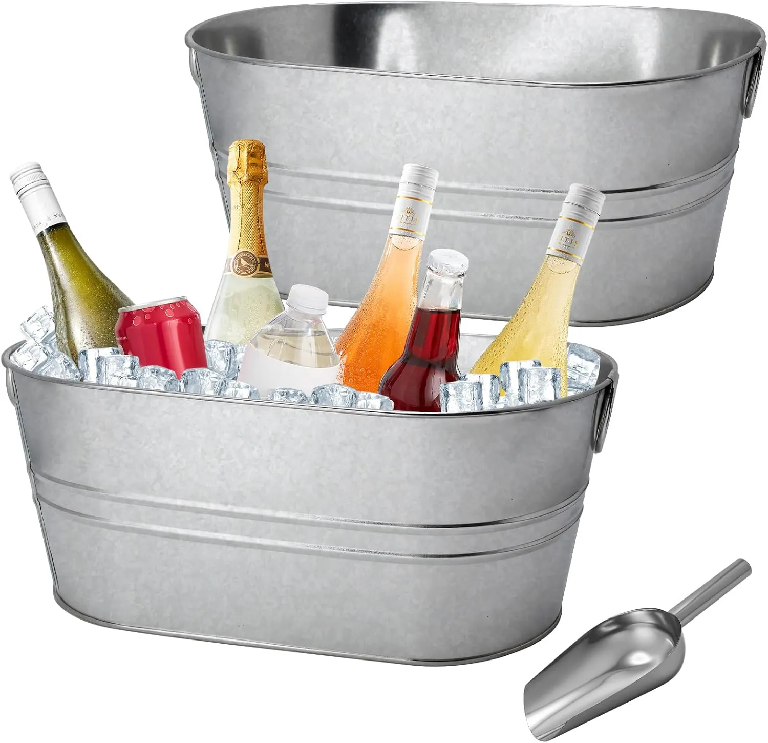 <h4>Galvanized Ice Bucket</h4>