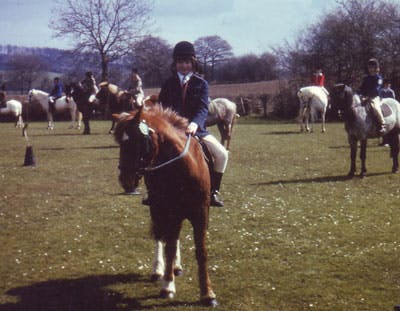 Victoria Stilwell riding horses at 6 years Old. 