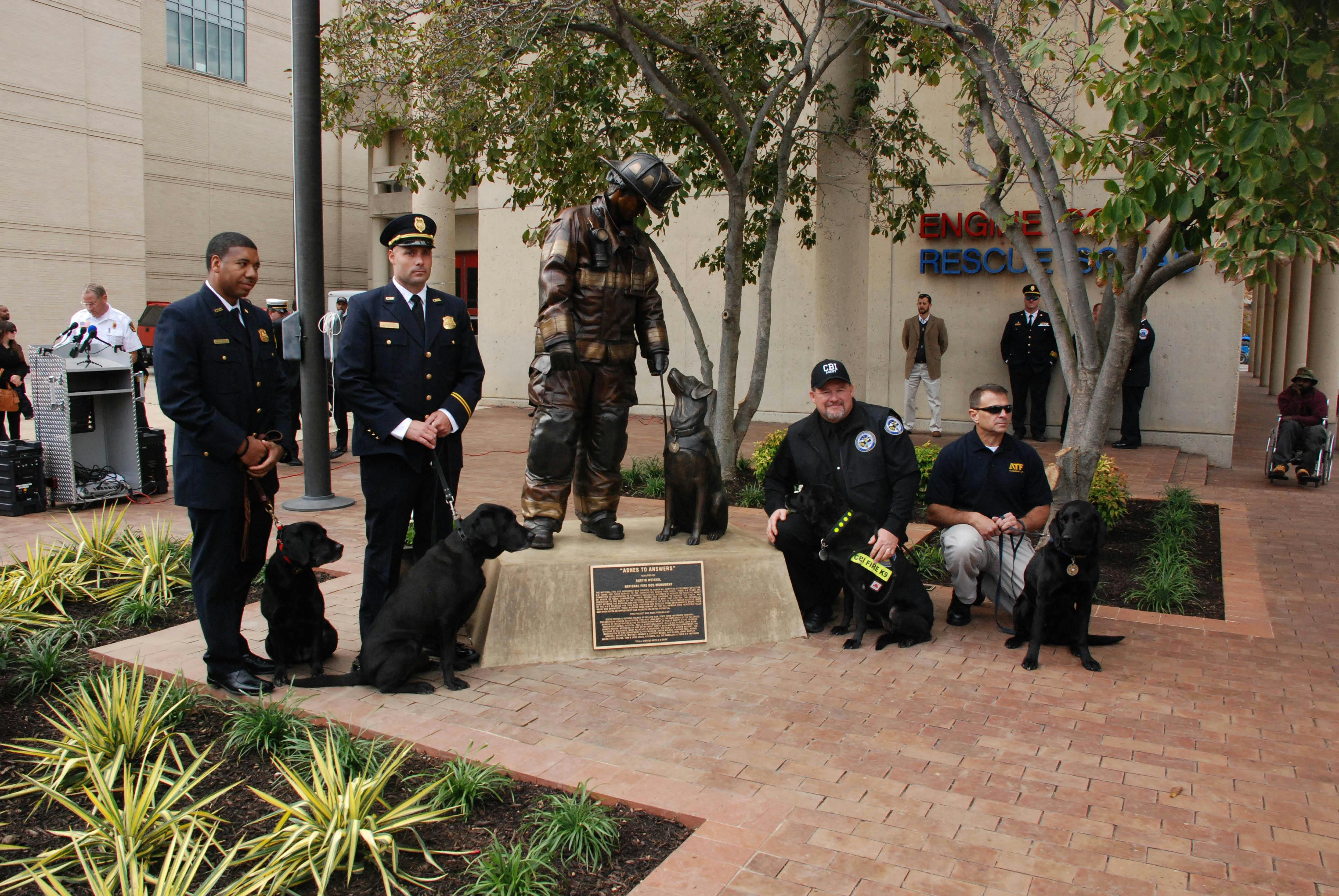 Austin Weishel's National Fire Dog Monument in Washington, DC.