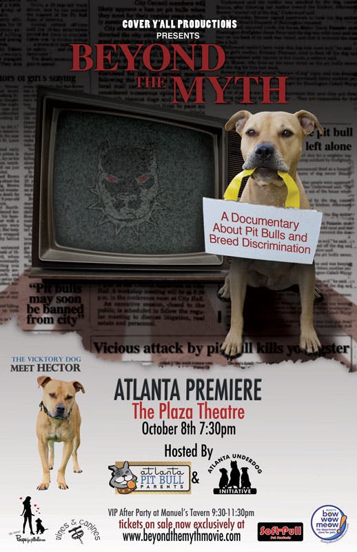 Poster for Beyond the Myth, a documentary about pit bulls and breed discrimination