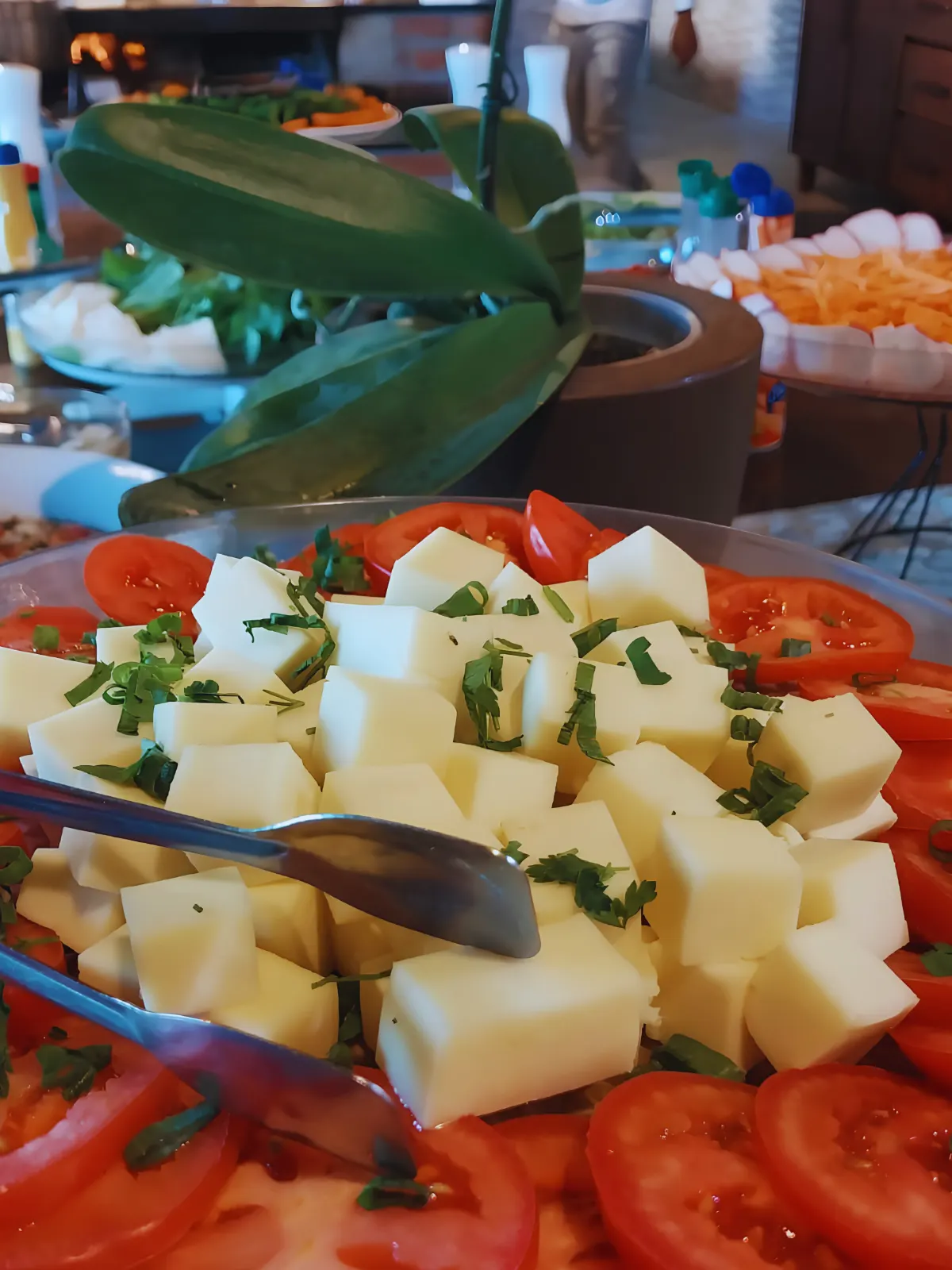 buffet com almoço em pousada