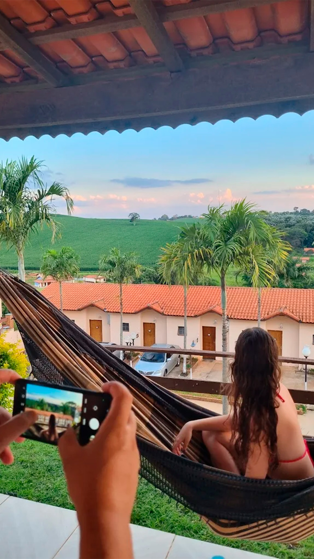 Rede contemplação na pousada Recando da Fazenda