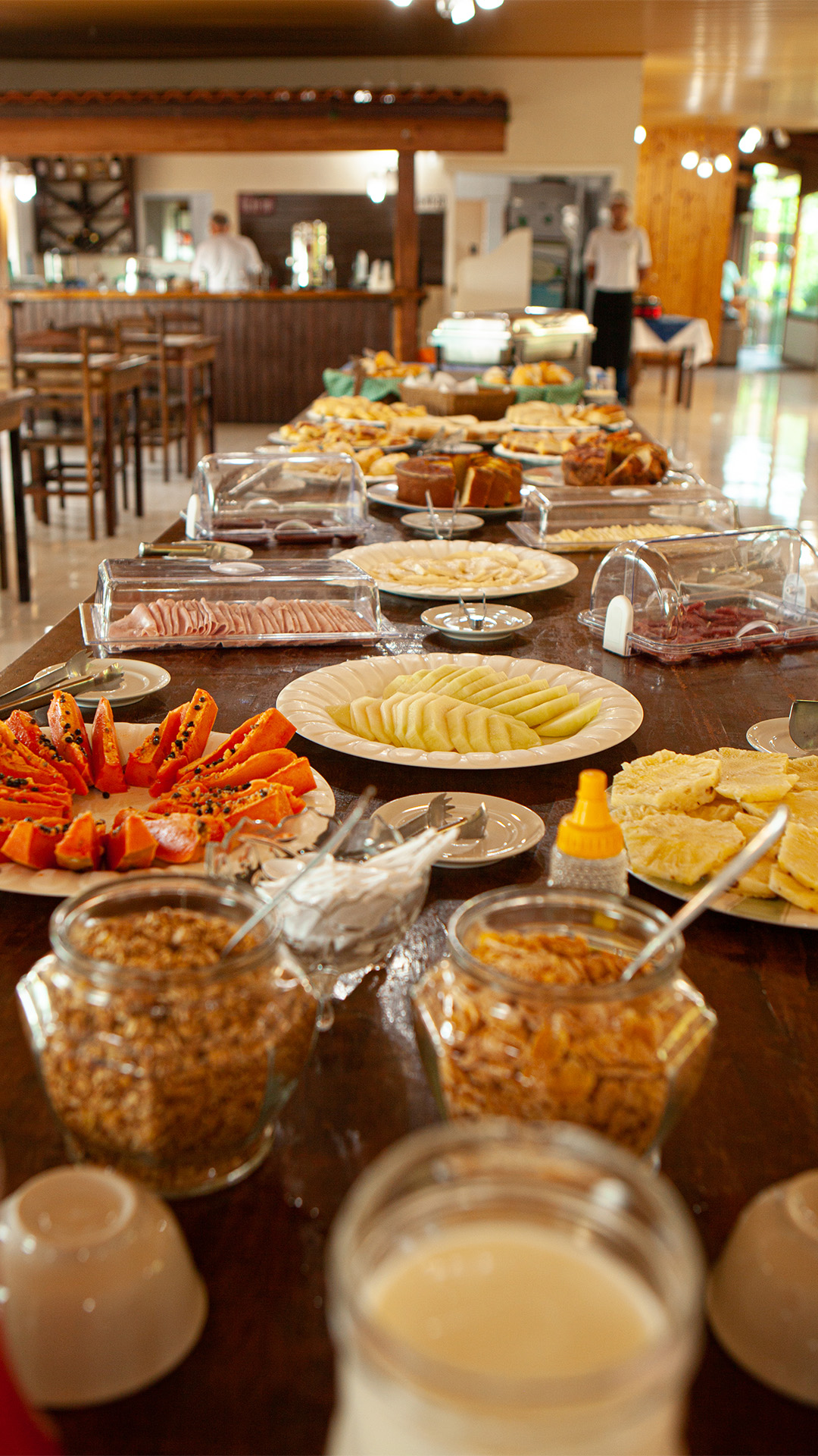Café da manhã servido na Pousada Recanto da Fazenda