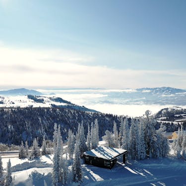 An expansive aerial view of Powder Mountain