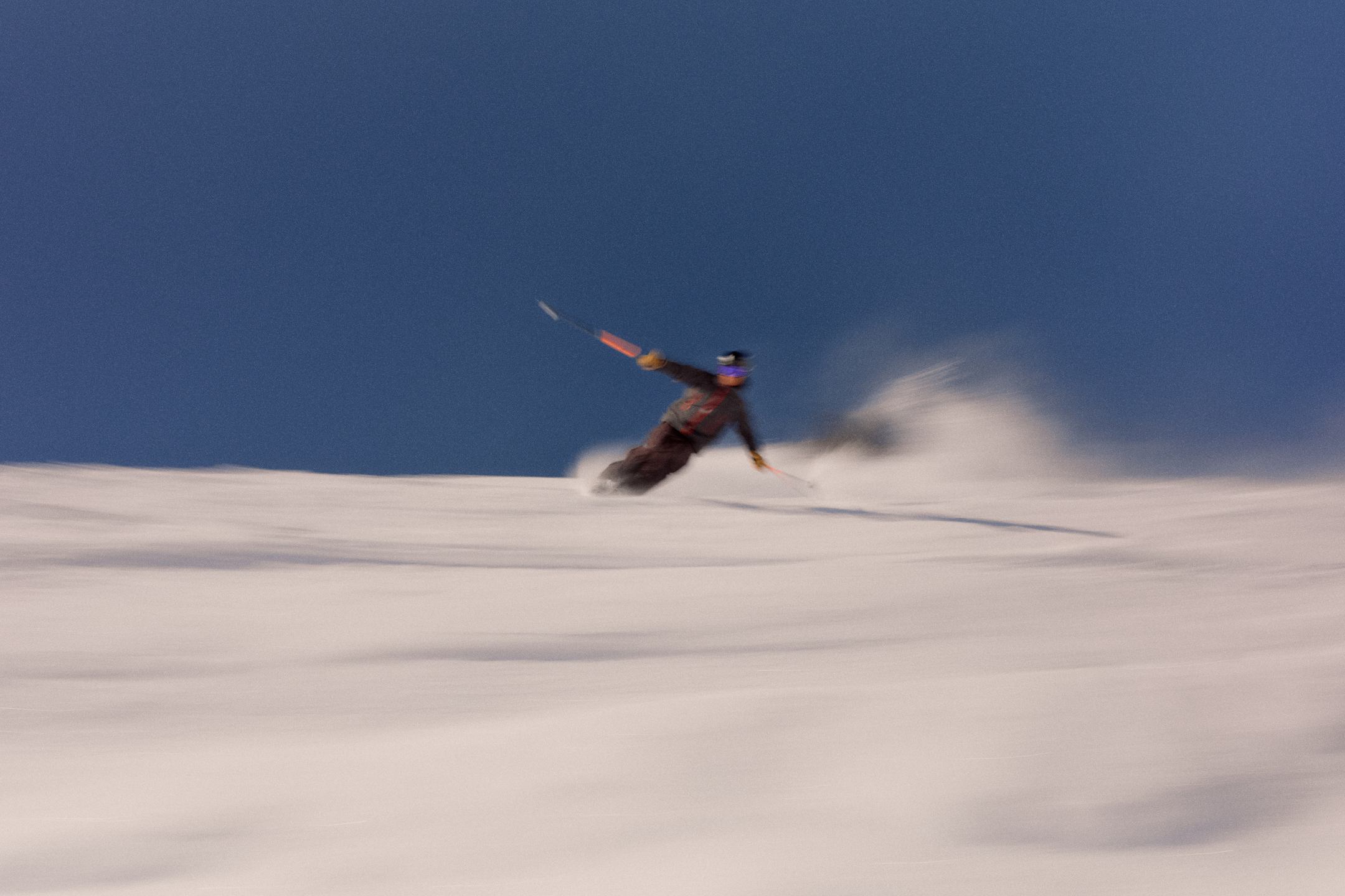 Skier skiing powder