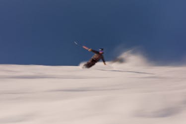Skier skiing powder