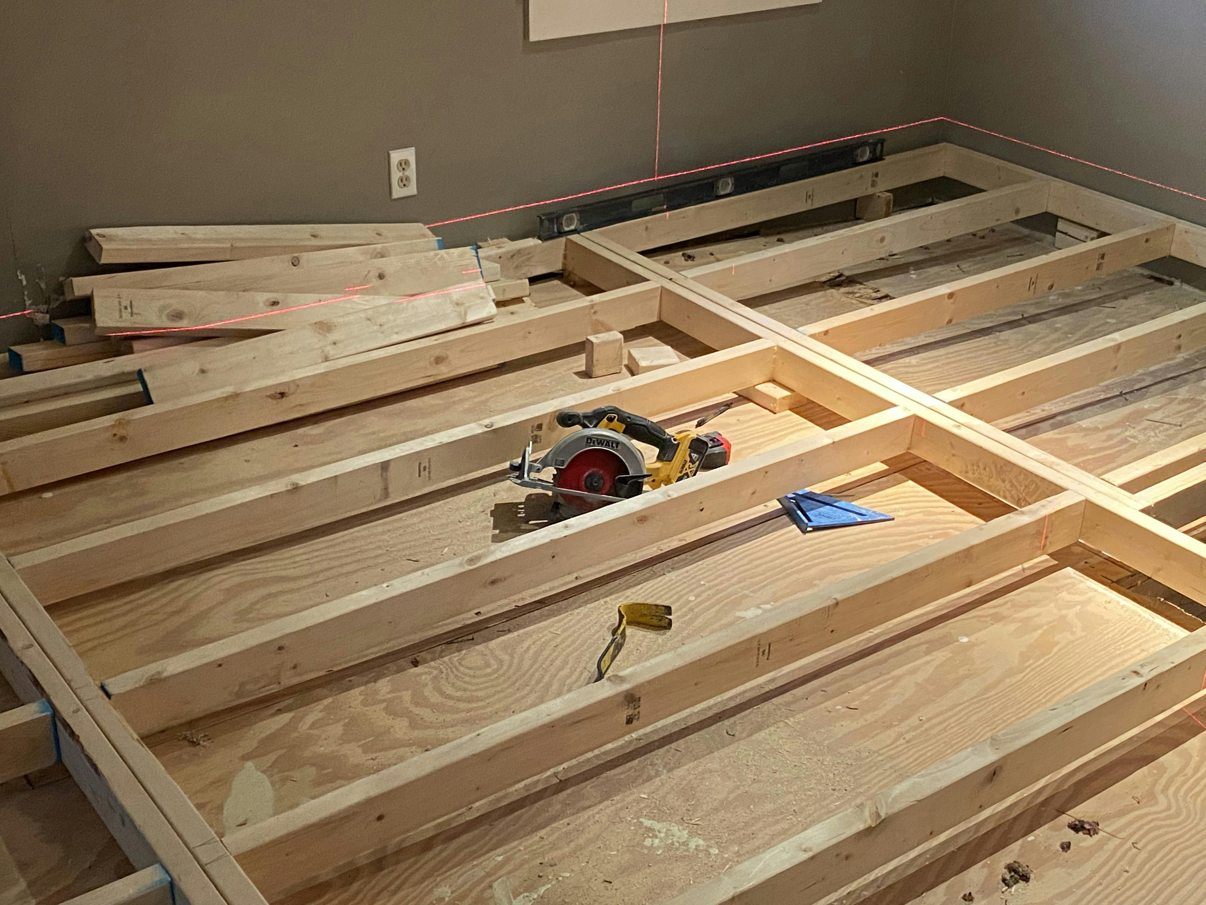 How to level a floor by sistering wood joists