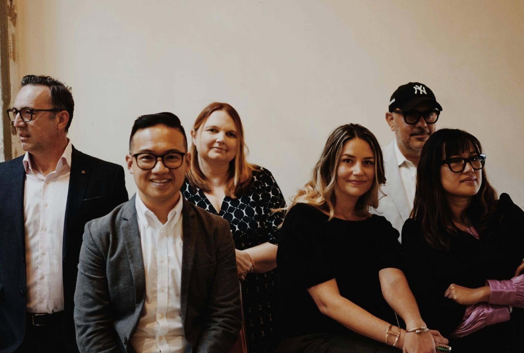 The whole team together