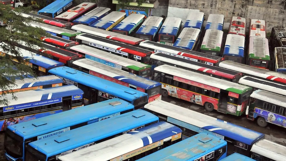 RTC buses go off the roads in Telangana