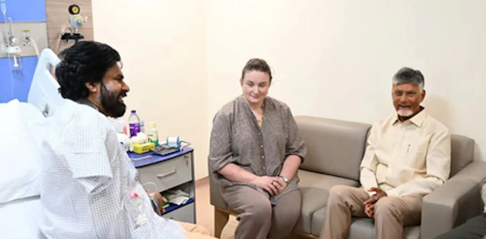 CBN Visits Pawan at Hospital After Surgery