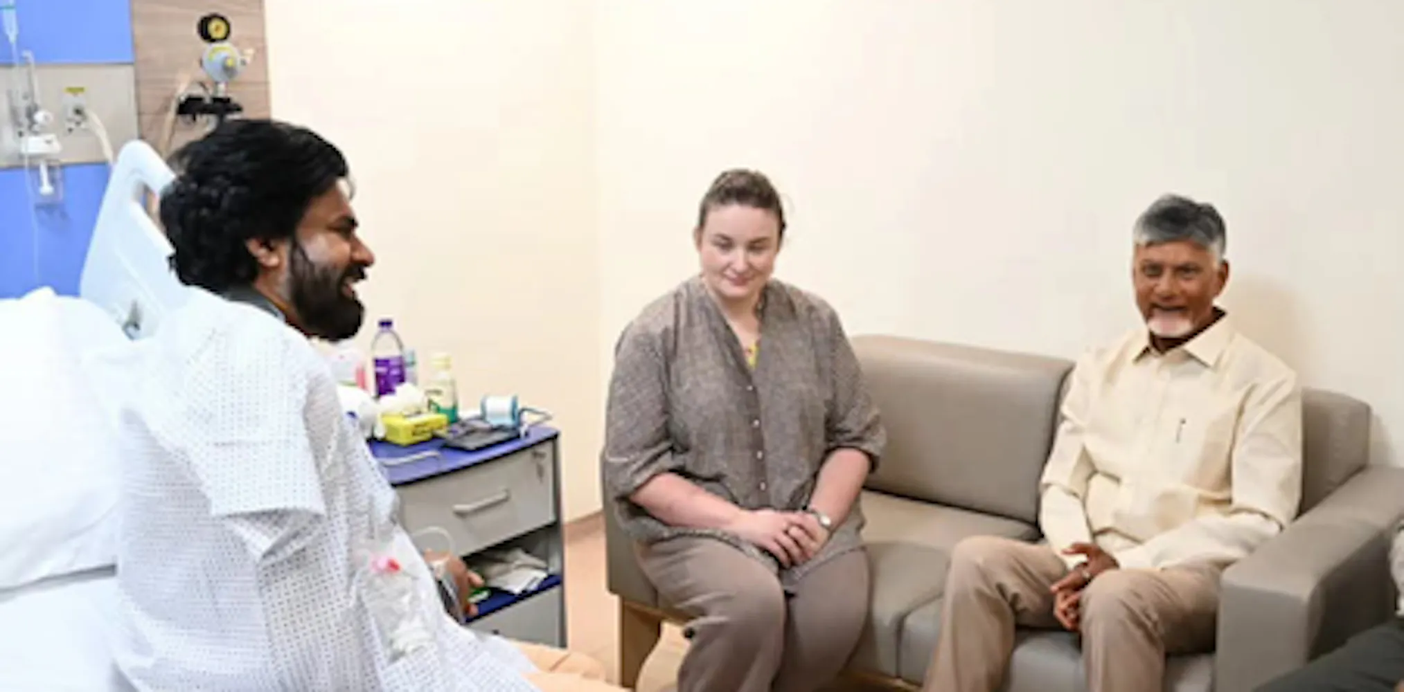 CBN Visits Pawan at Hospital After Surgery