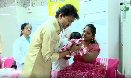 Vijay launches gold ring scheme for newborns