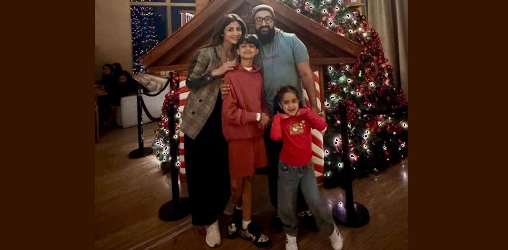 Shilpa Shetty rings in Christmas with family