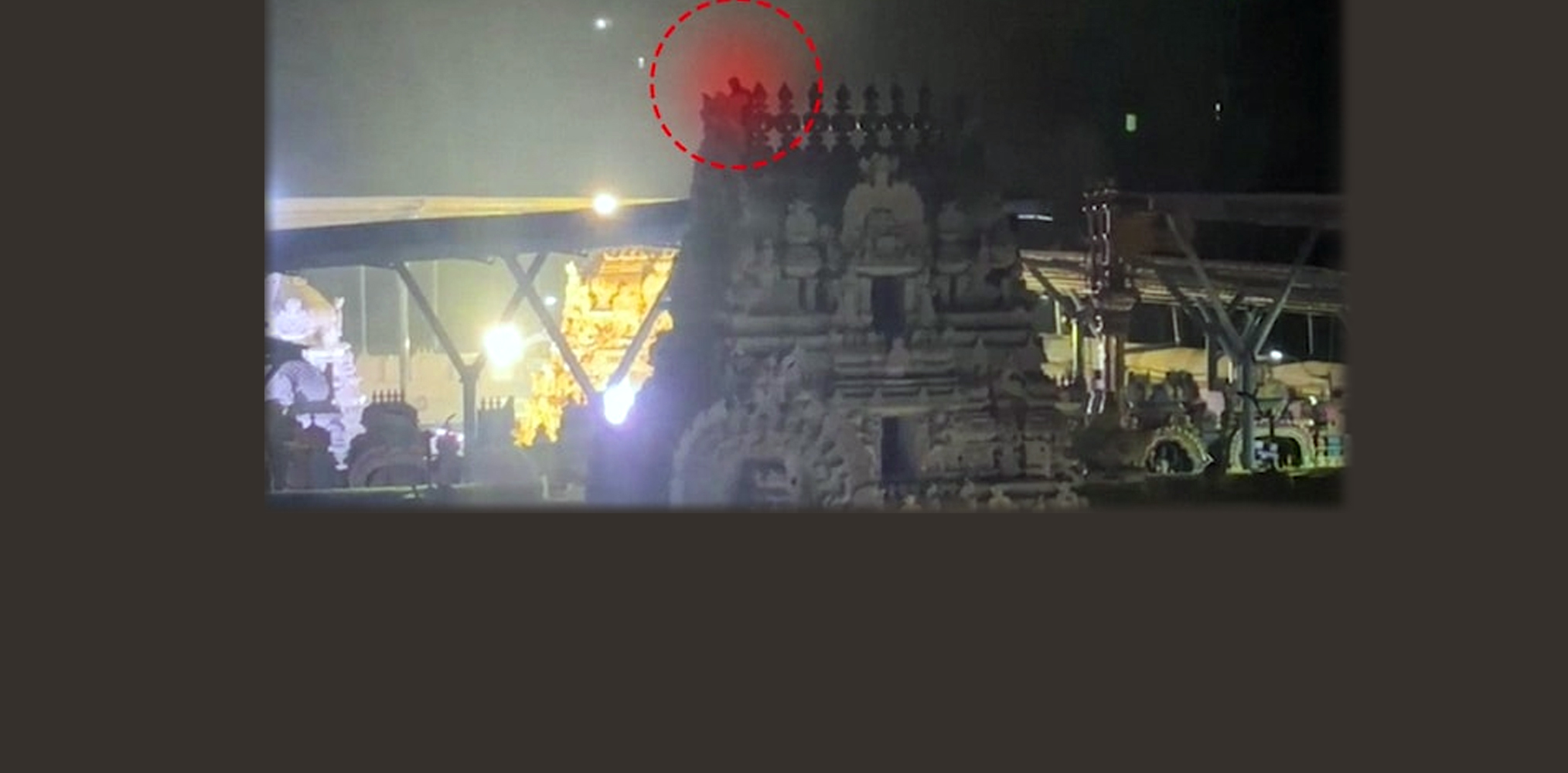 Drunk man climbs Tirupati temple Gopuram