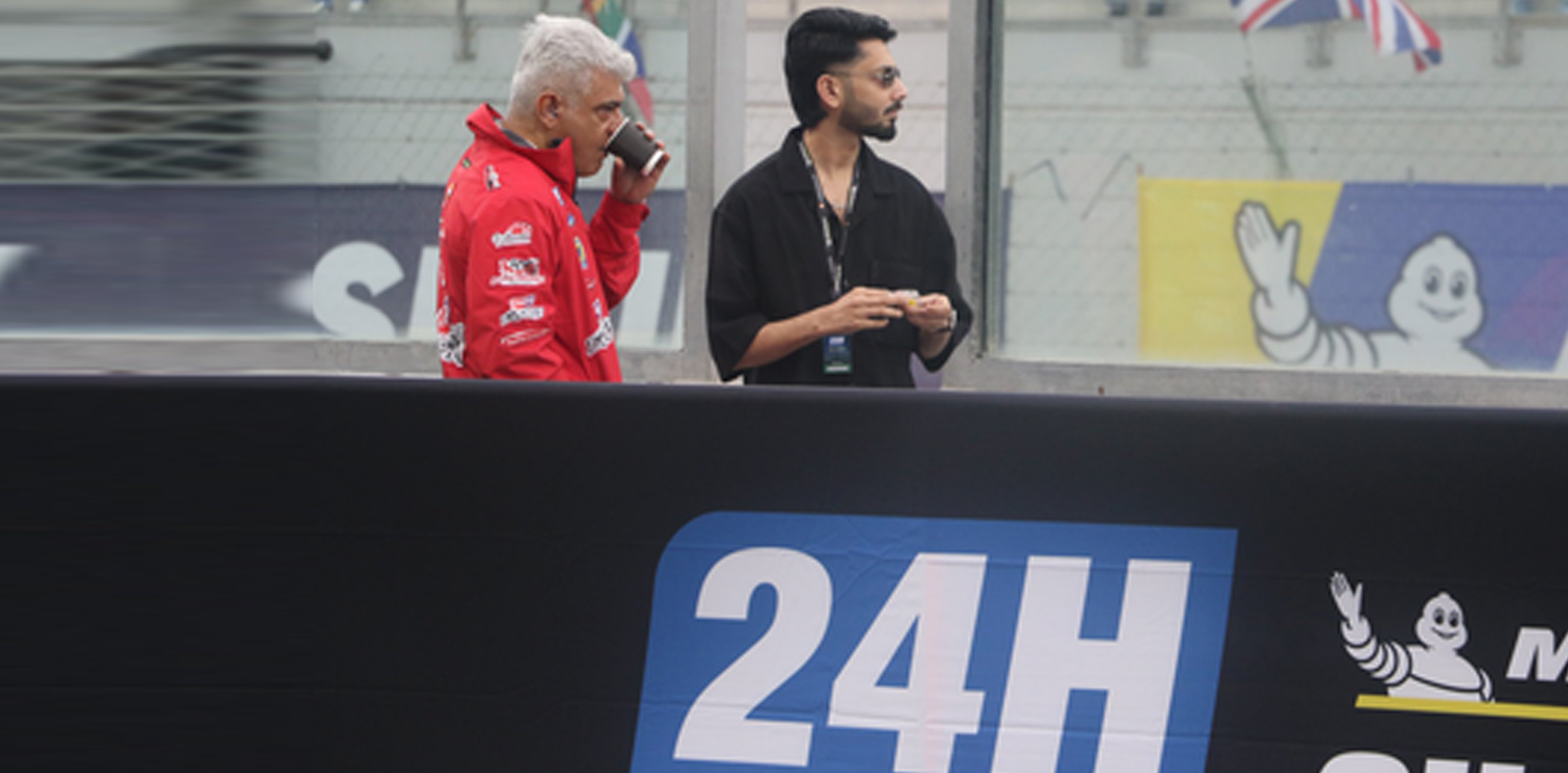 Anirudh catches up with Ajith on race circuit