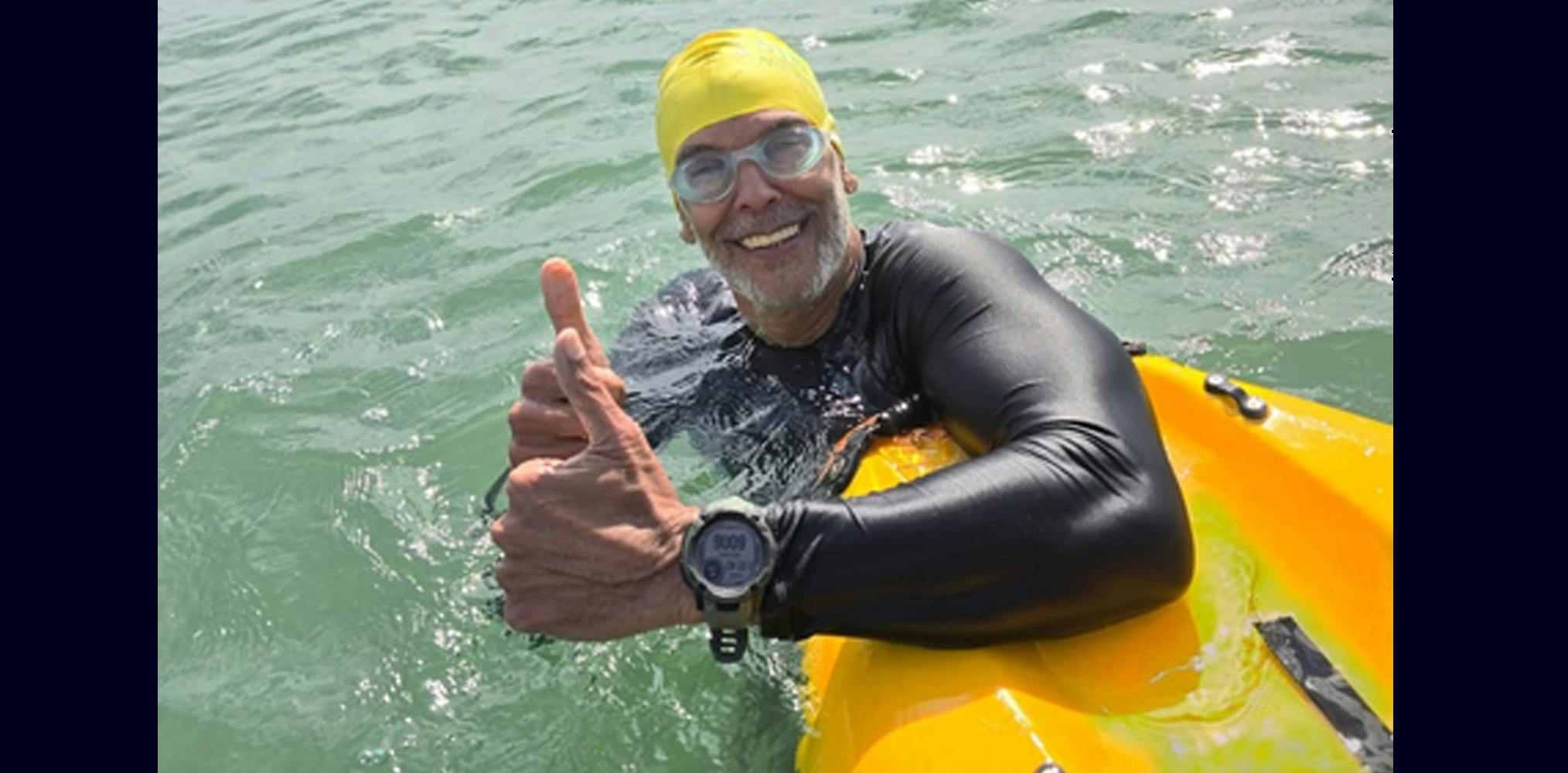 Milind Soman breaks his own record