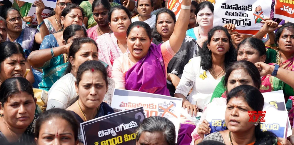Kavitha detained during protest at Secretariat