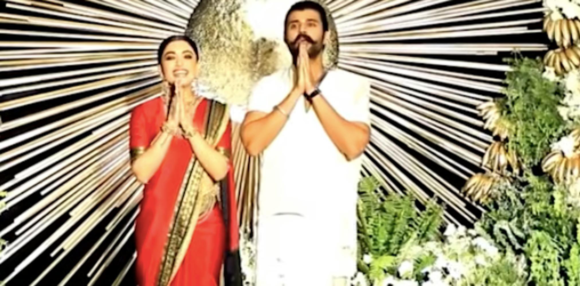 Radiance and Reverence: Rashmika, VDK's Joyful Reception