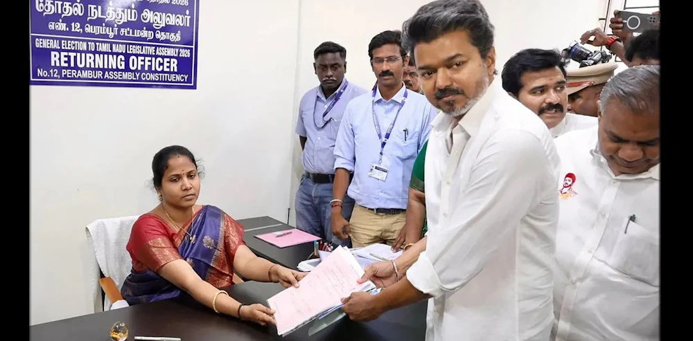 Vijay files nomination from Perambur