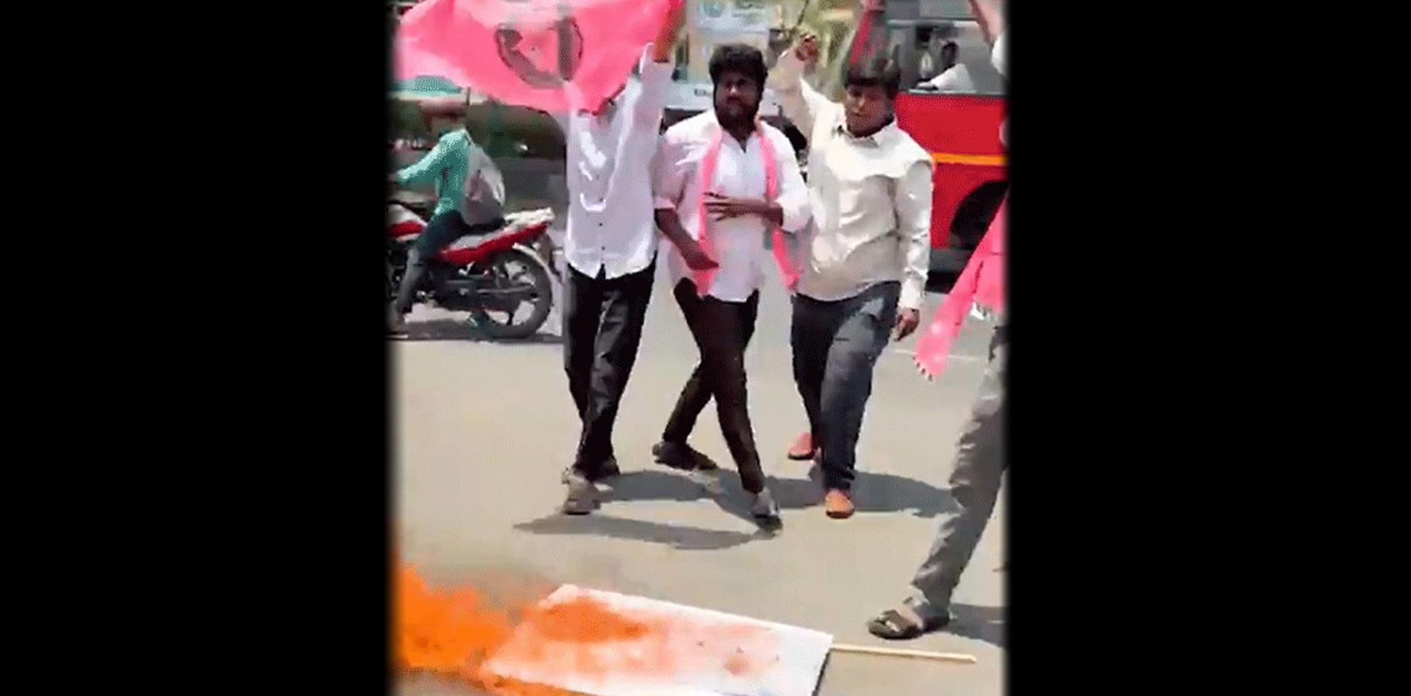 BRS student wing stages protest over MP Surya’s remarks