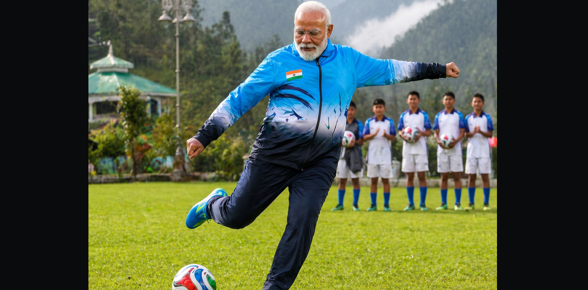 Sikkim footballers friendly match with PM Modi