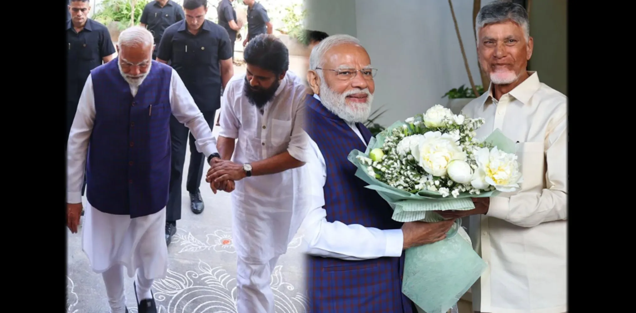 PM Modi visits residence of CBN, PK in Hyd