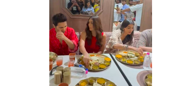 Varun, Mrunal and Pooja Relish Gujarat’s Thali