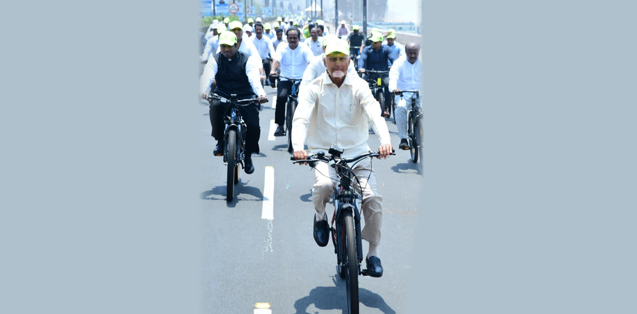CBN rides bicycle