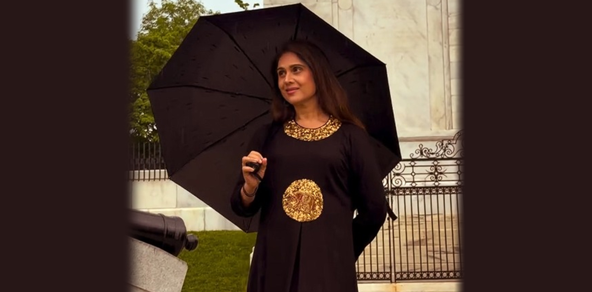 Meenakshi Seshadri enjoys rainy day in Boston