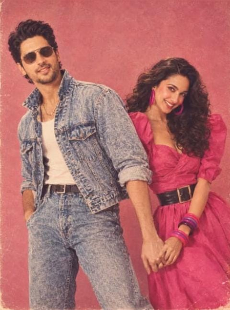 Kiara-Sidharth jump on the 80's AI pic trend