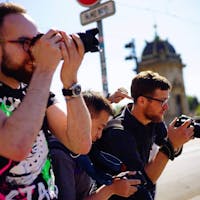 Prague Photographer team taking photos in Prague.