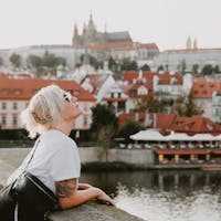 A girl enjoying Prague with Prague Photographers.
