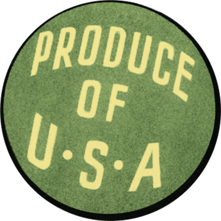 Produce of USA stamp