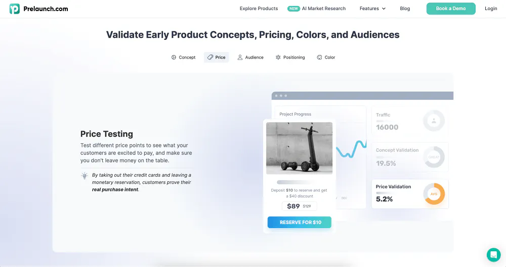 validate your product with Prelaunch