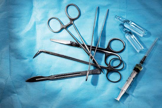 Medical tools on a table Medical tools on a table