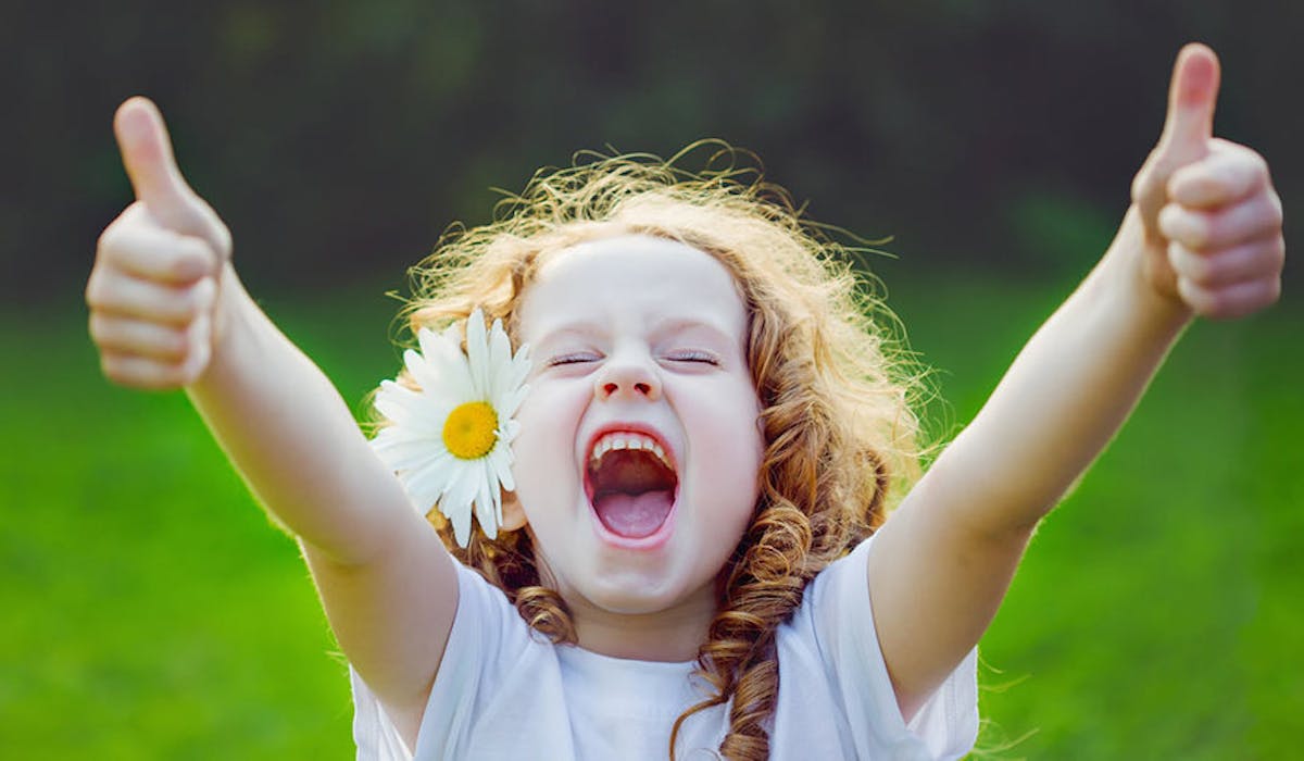 excited little girl