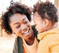 Happy baby and toddler
