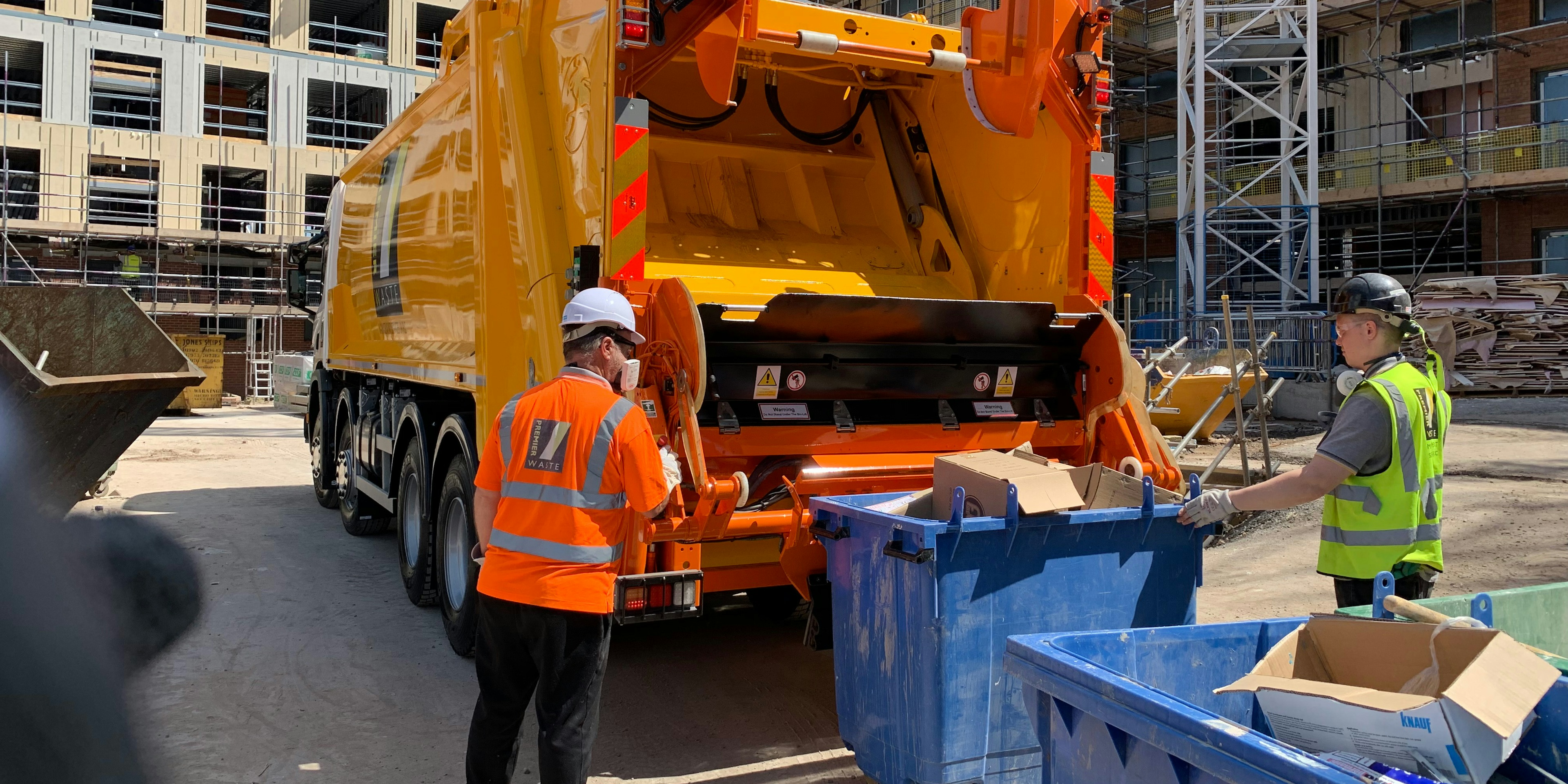 Wheelie bin collection truck