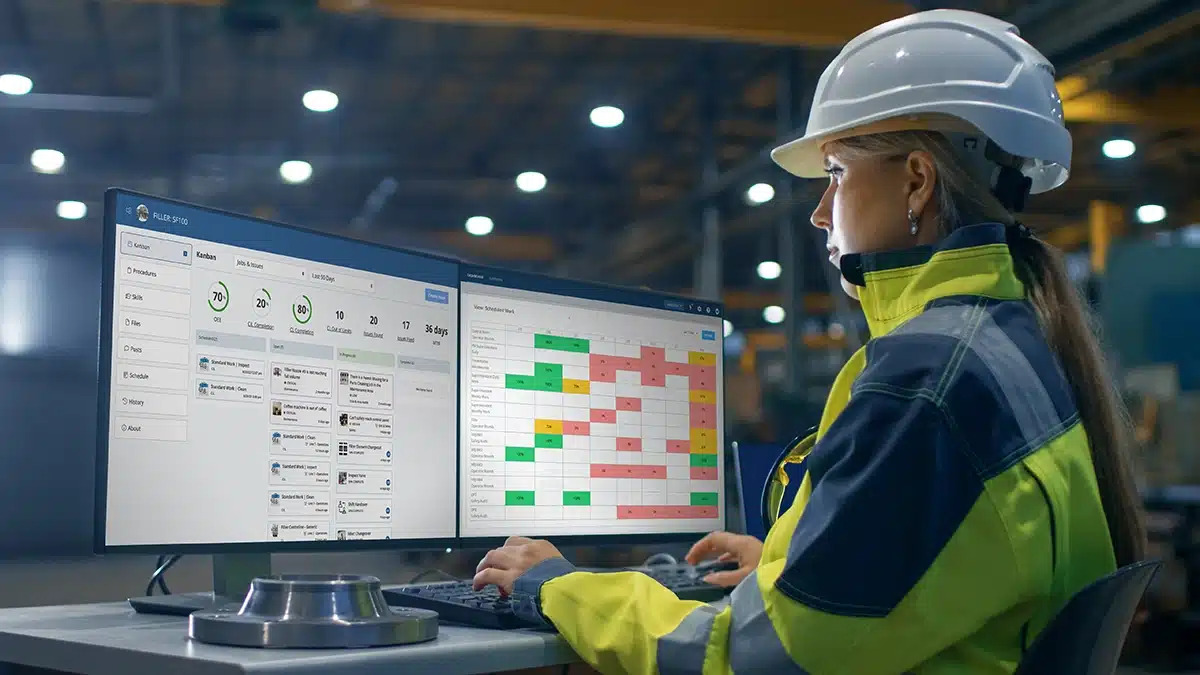 Woman using computer