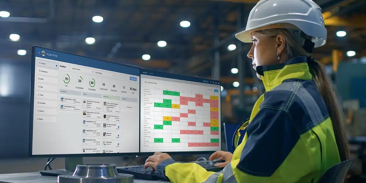 Woman using computer