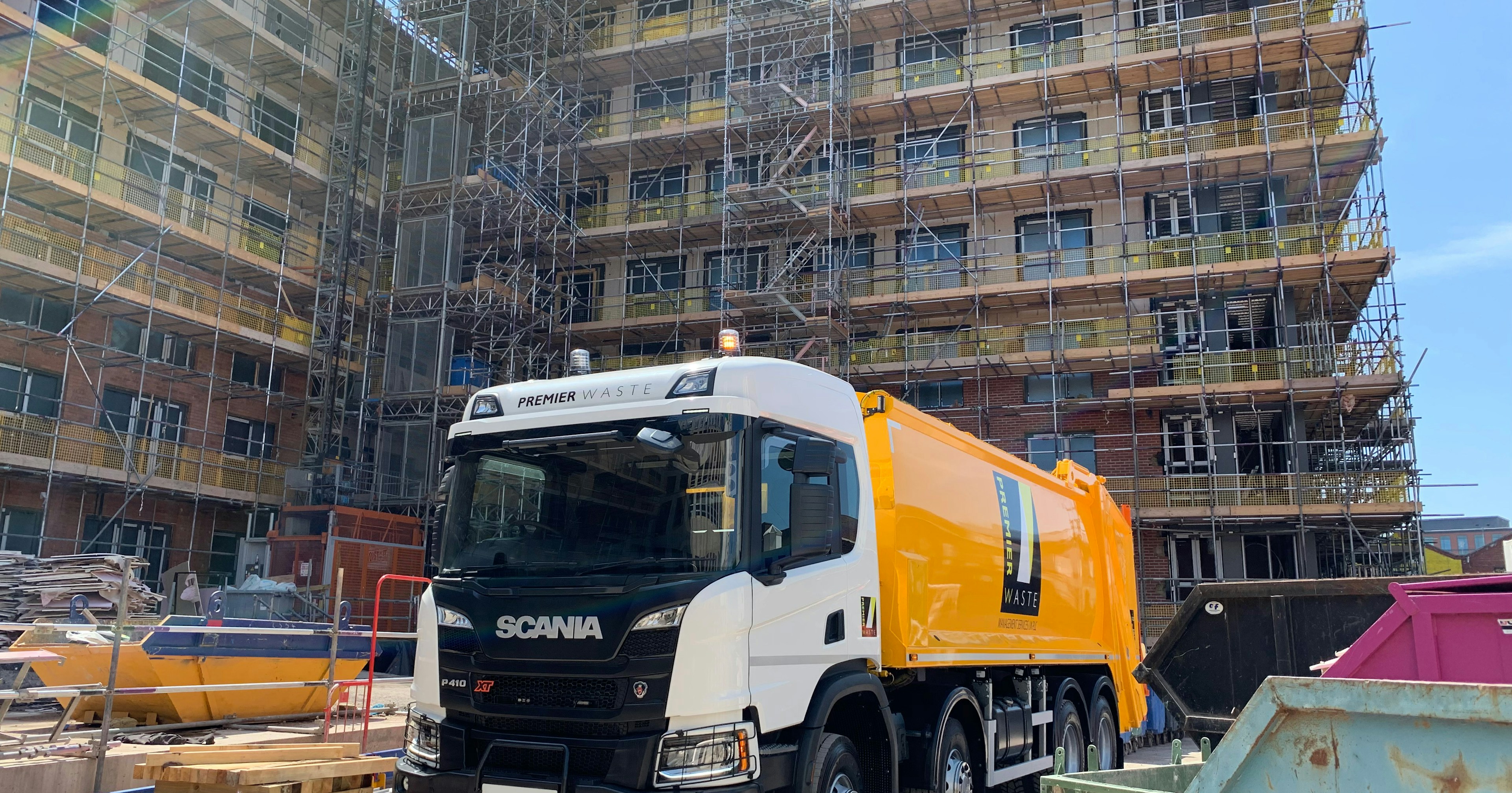 Waste management truck