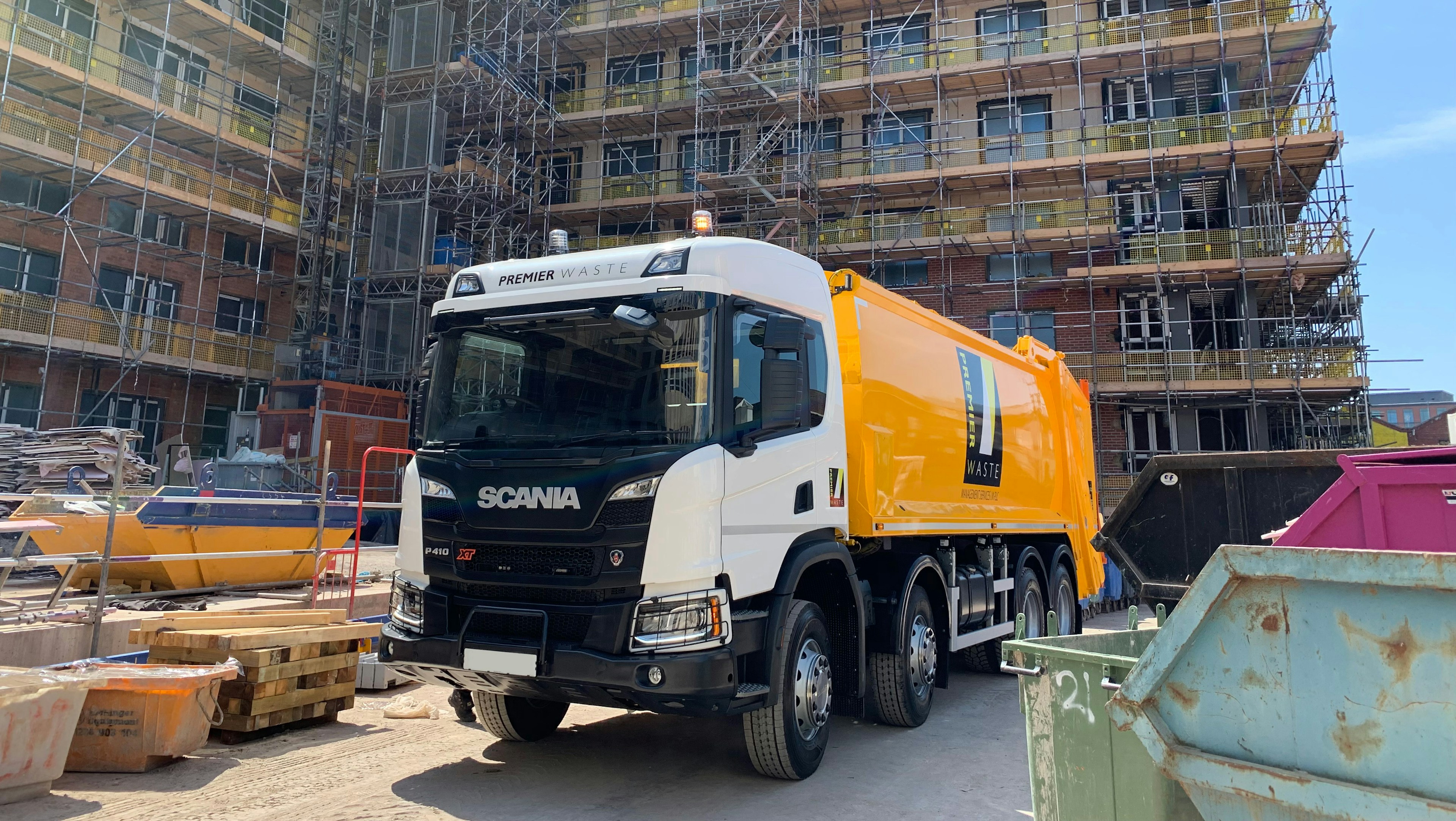 Waste management truck