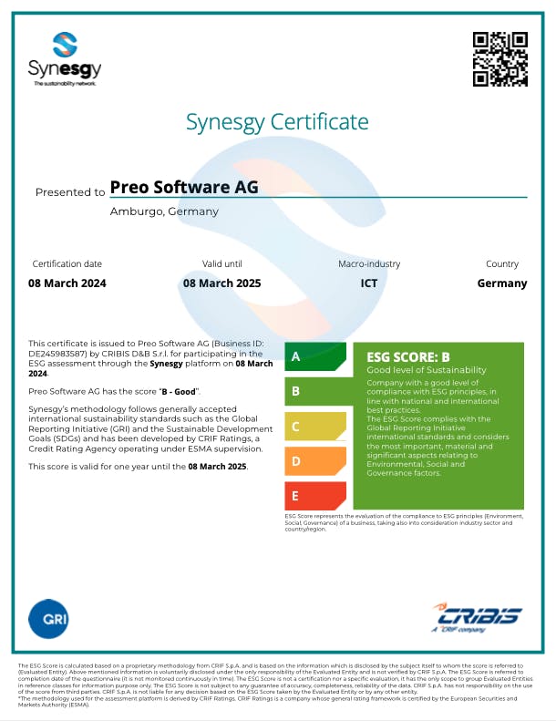 Synesgy Certificate