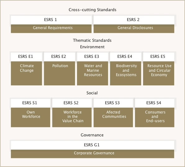 Informes ESG: Las categorías del Grupo 1 del ESRS de un vistazo