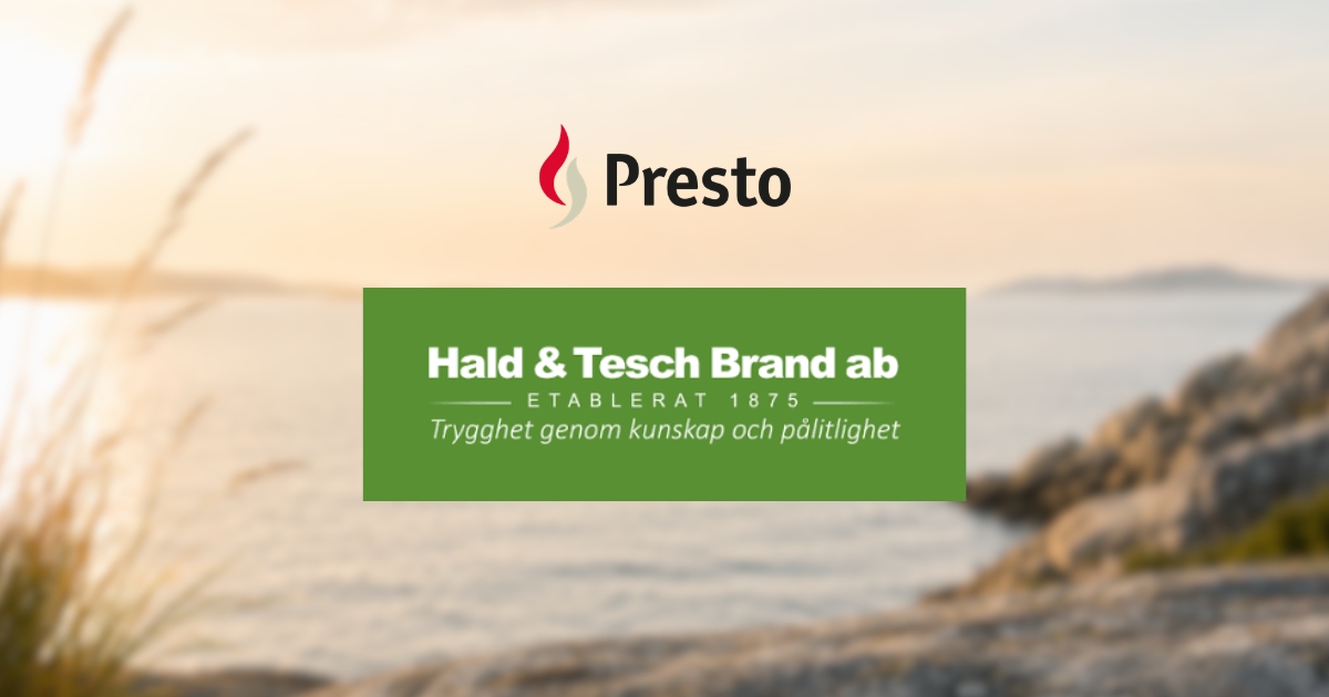 Presto acquires Hald & Tesch Brand, Sweden’s oldest fire safety company